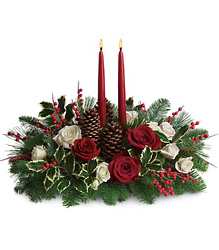 Christmas Wishes Centerpiece from Martinsville Florist, flower shop in Martinsville, NJ